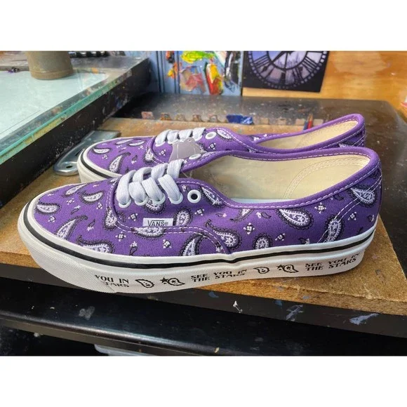 【90s Vans】 native american purple suede 80s VANS Sneakers - - Size 7.5 Womens - Vtg Purple Suede